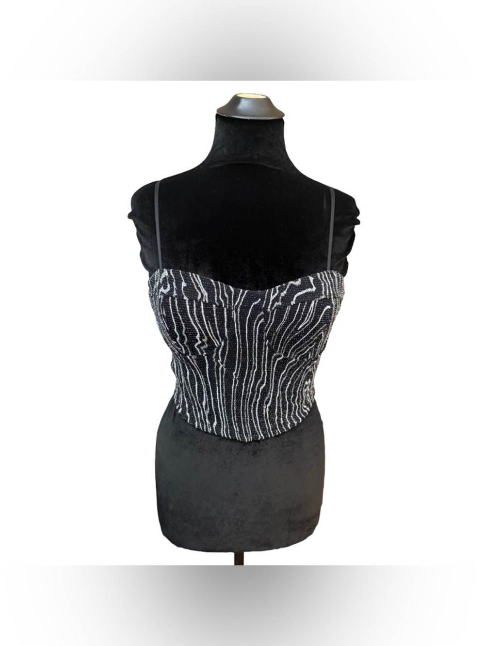 Y2K Club Metallic Crop Top